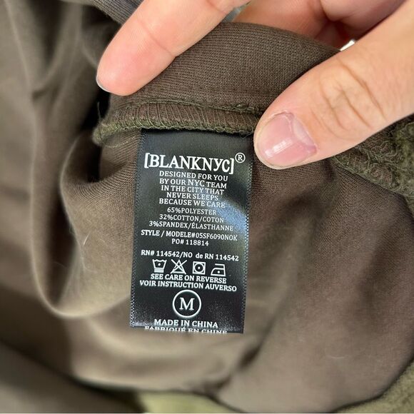 Blank NYC Shacket Women Olive Fleece Plush Jacket size medium - Picture 8 of 8